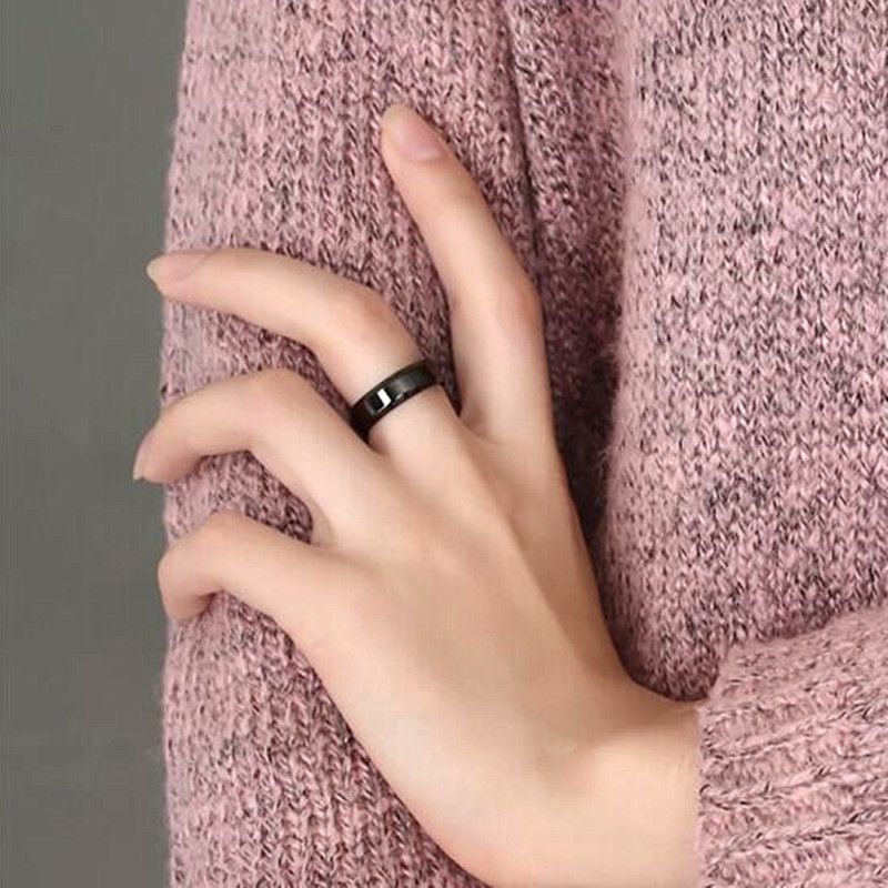 Fashion Charm Jewelry ring men stainless steel Black Rings For Women JZ-70