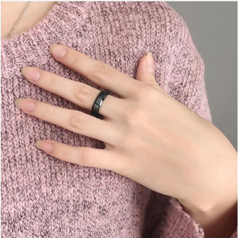 Fashion Charm Jewelry ring men stainless steel Black Rings For Women JZ-70