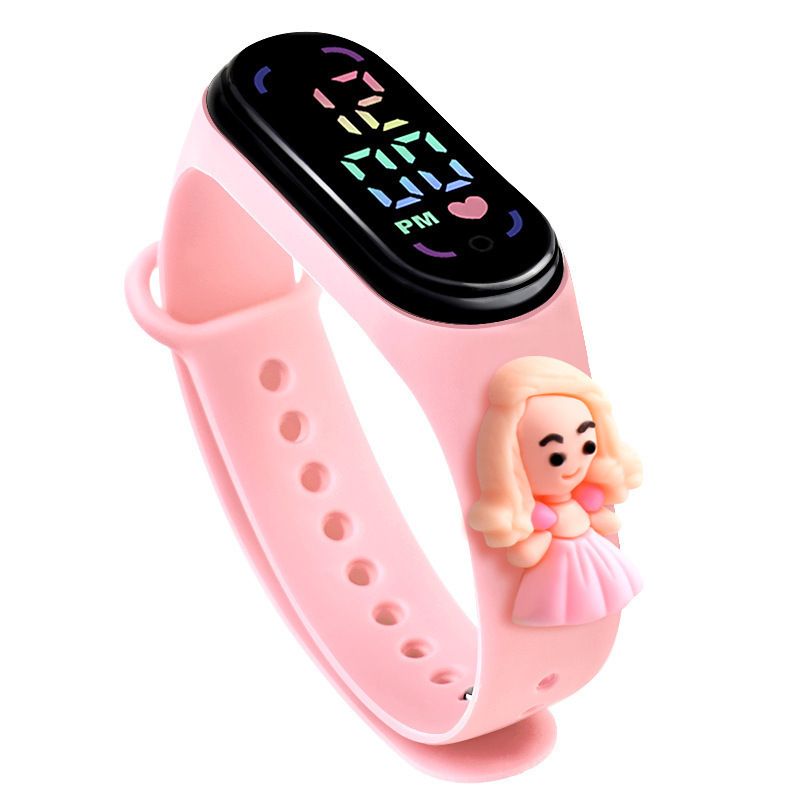LED Cartoon Princess Watch Waterproof Watch For School Boys Girls Sport Touch Screen Watch For Women Students A-1920
