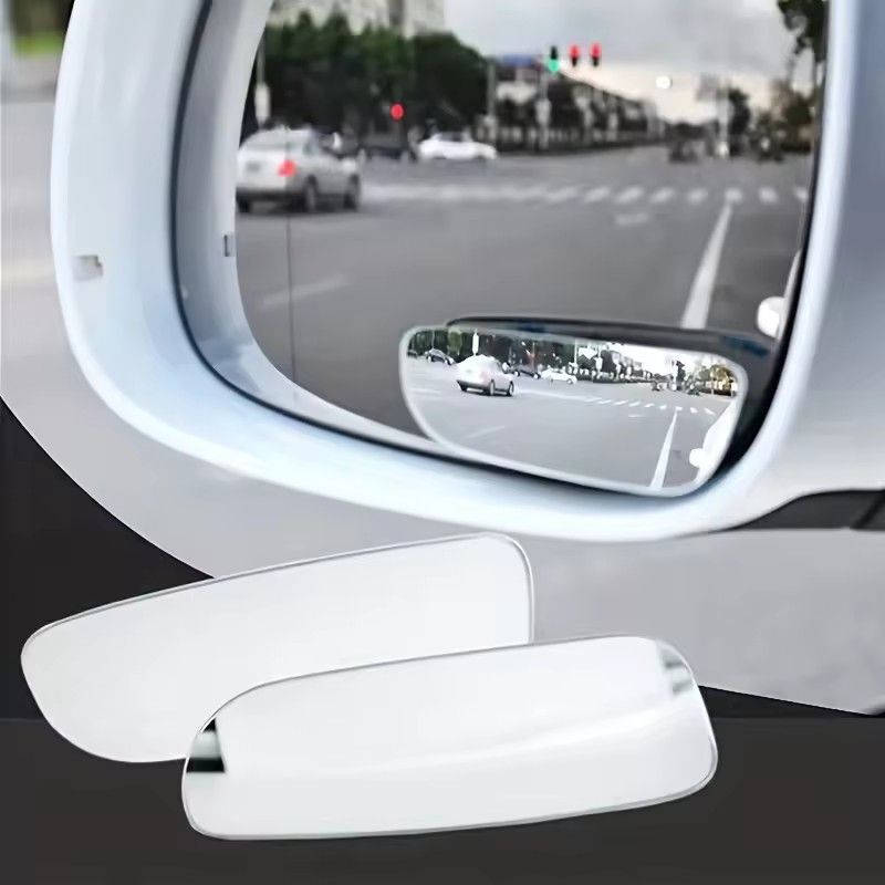 2Pcs/1set  Car Wide Angle Rear View Mirror 360 Degree Rotation Auto Rearview Auxiliary Parking HD Frameless Blind Spot Mirrors C-449