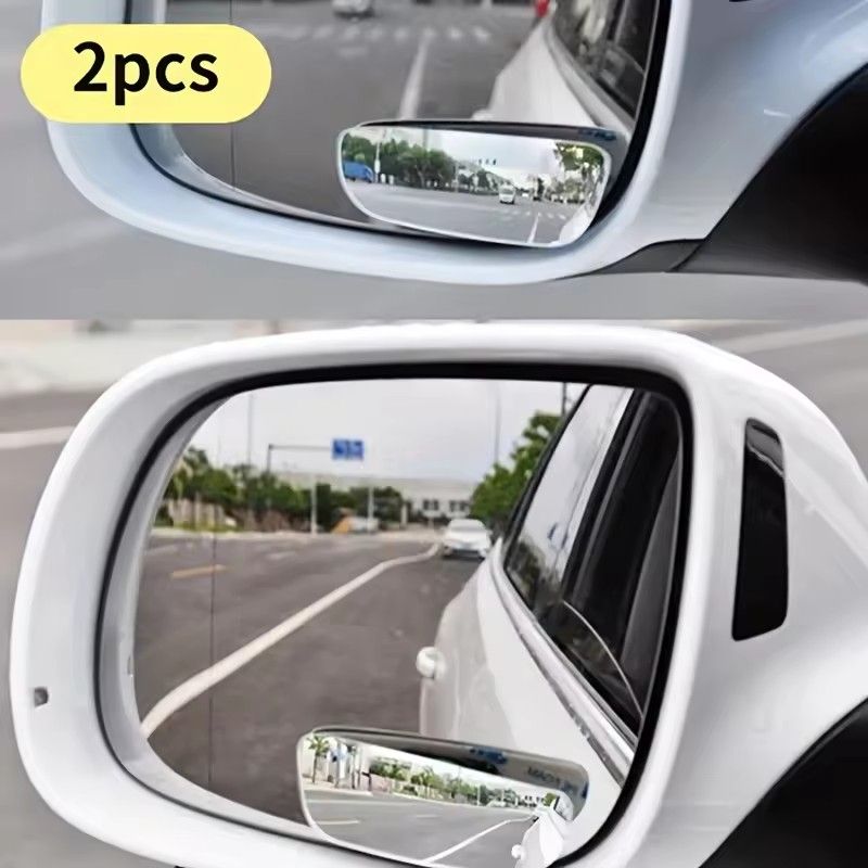 2Pcs/1set  Car Wide Angle Rear View Mirror 360 Degree Rotation Auto Rearview Auxiliary Parking HD Frameless Blind Spot Mirrors C-449