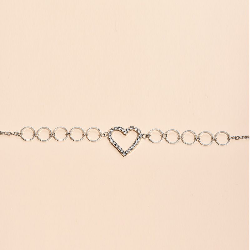 Women Fashion Rhinestone Heart Waist Chain Belt Jewelry Crystal Belly Body Chain Sexy Party Jewelry Gift &A-1322