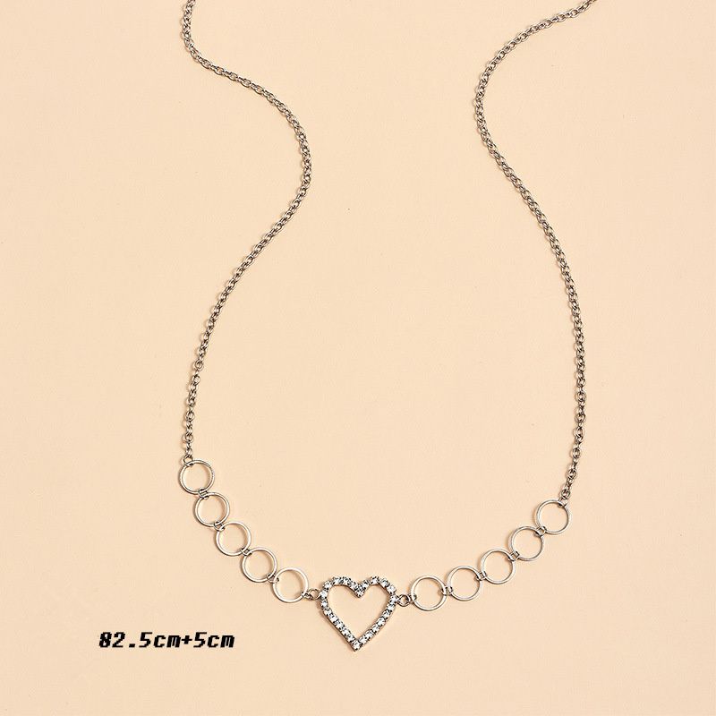 Women Fashion Rhinestone Heart Waist Chain Belt Jewelry Crystal Belly Body Chain Sexy Party Jewelry Gift &A-1322