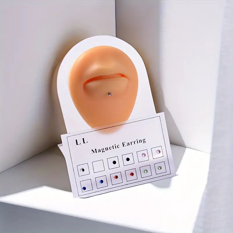 12PCS magnetic earrings nose rings fake unperforated earrings Christmas Halloween gifts Thanksgiving Christmas gifts A-1921