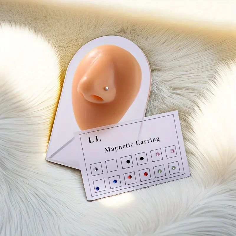 12PCS magnetic earrings nose rings fake unperforated earrings Christmas Halloween gifts Thanksgiving Christmas gifts A-1921