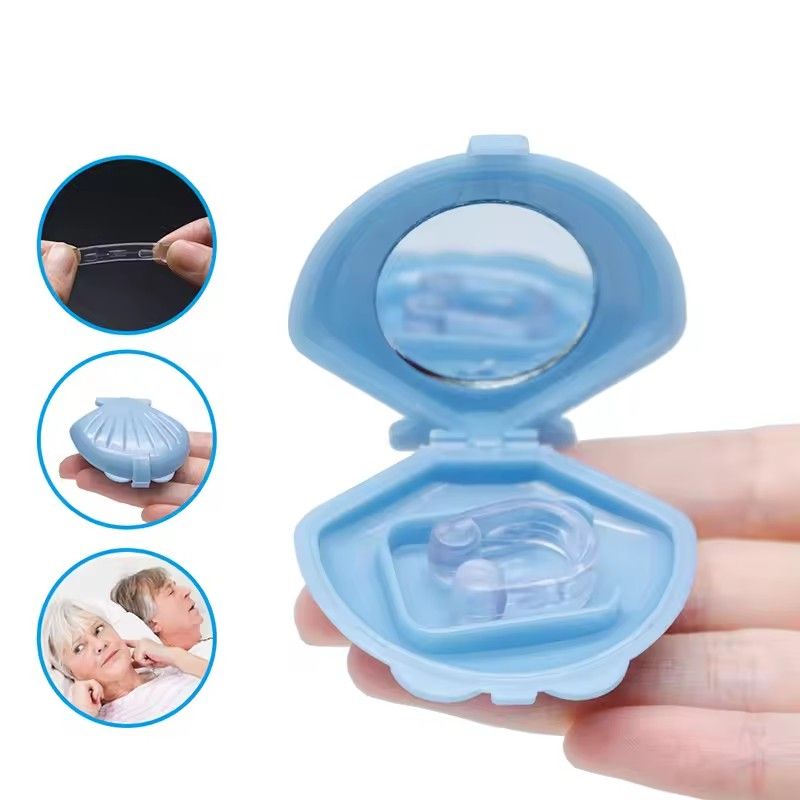 Silicone Magnetic Anti Snore Stop Snoring Nose Clip Sleep Tray Sleeping Aid Apnea Guard Device For Adult Mini-Snore Stopper B2-126