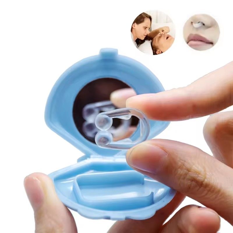 Silicone Magnetic Anti Snore Stop Snoring Nose Clip Sleep Tray Sleeping Aid Apnea Guard Device For Adult Mini-Snore Stopper B2-126