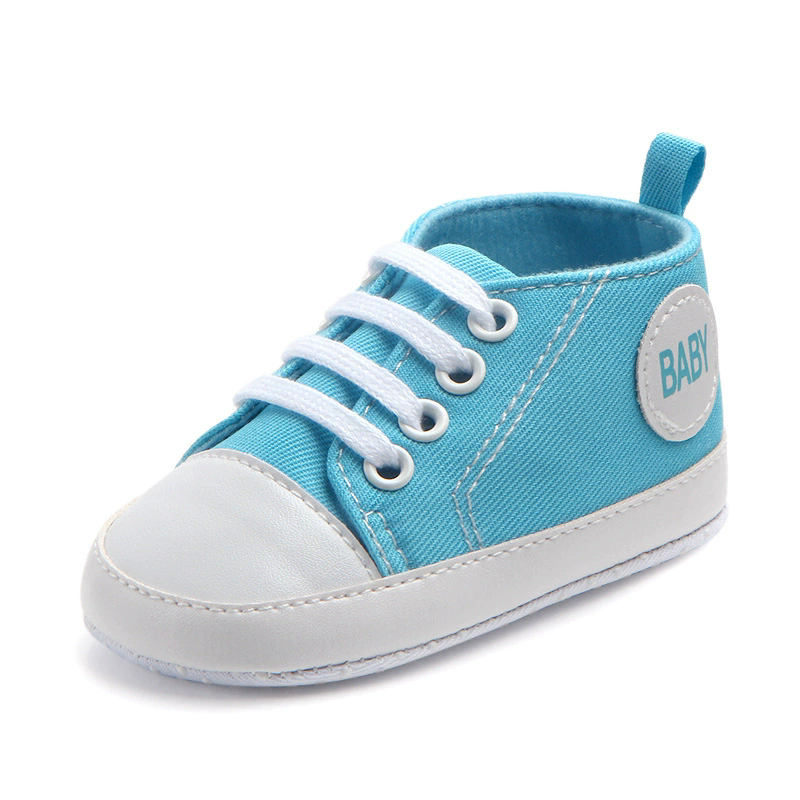 Newborn Sequined Canvas Baby Sneakers Casual Baby Boys Girls Toddler Multi-Color Soft Sole Non-slip Walking Shoes 0-18Month