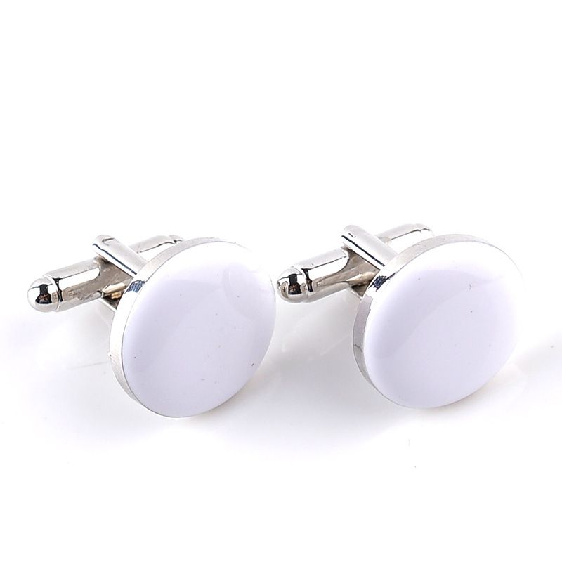 High Quality Blank Mens Cufflinks French Style Shirt Gold Plated Simple Cuffs Buttons Copper Metal Gemelos Male Jewelry Accessor A-1938