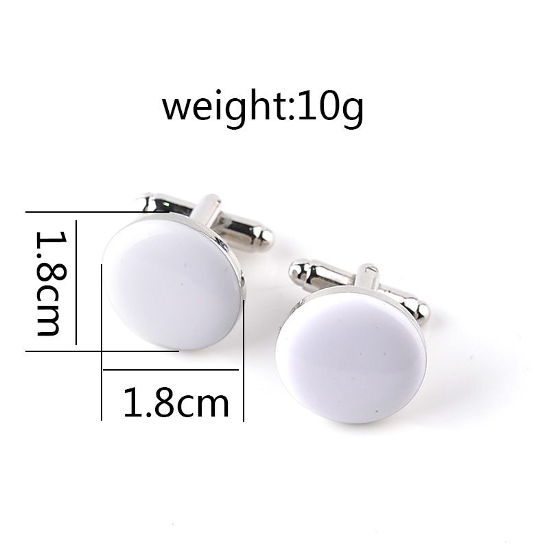 High Quality Blank Mens Cufflinks French Style Shirt Gold Plated Simple Cuffs Buttons Copper Metal Gemelos Male Jewelry Accessor A-1938