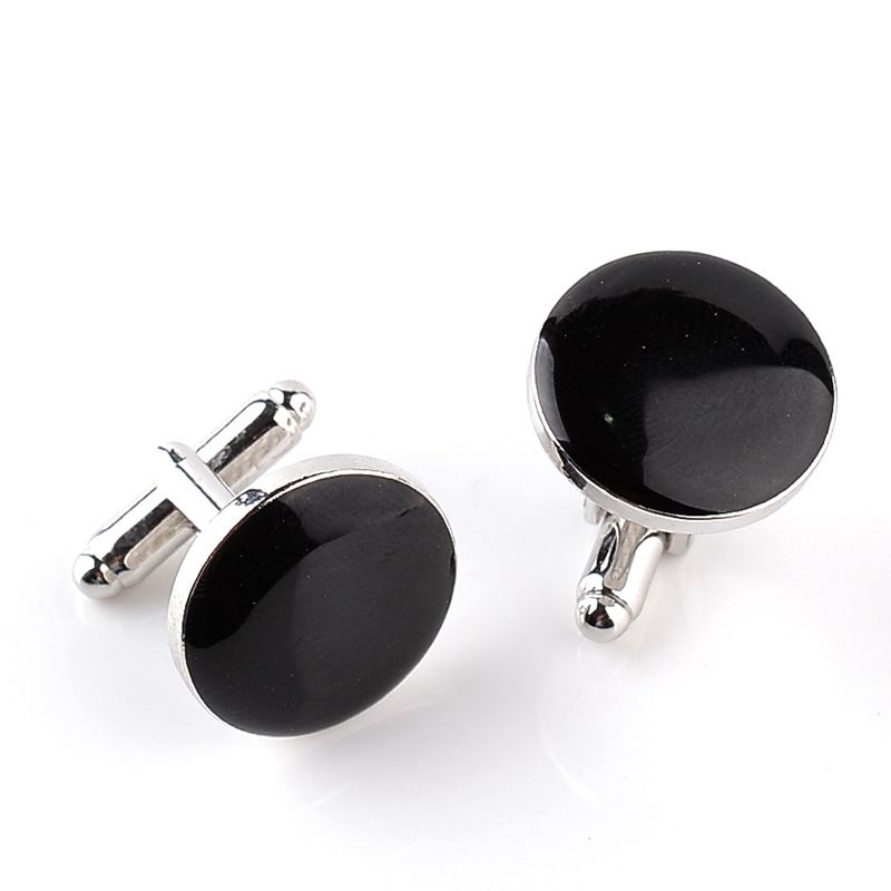 High Quality Blank Mens Cufflinks French Style Shirt Gold Plated Simple Cuffs Buttons Copper Metal Gemelos Male Jewelry Accessor A-1938
