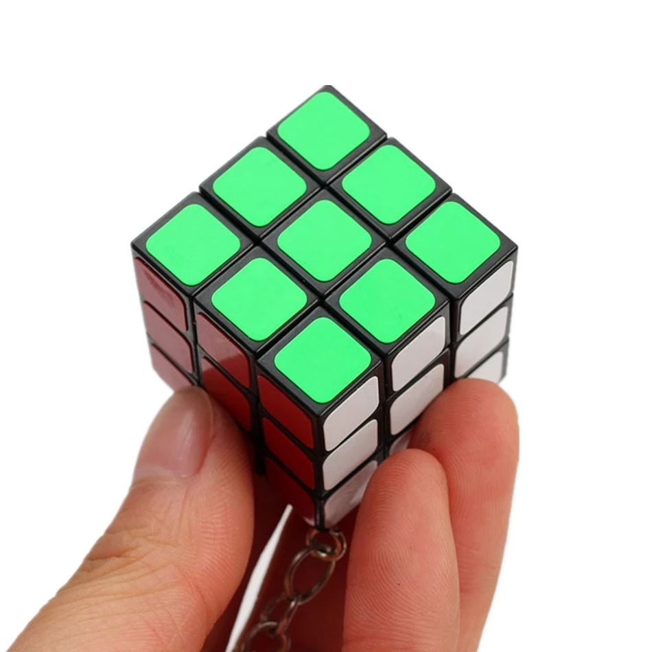 Magic Cubes Keychain 3x3x3 3CM Magic Cubes Pendant Twist Puzzle Toys for Children Gift Magic Cube C-162