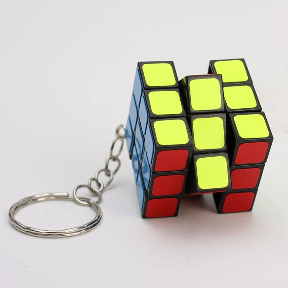 Magic Cubes Keychain 3x3x3 3CM Magic Cubes Pendant Twist Puzzle Toys for Children Gift Magic Cube C-162
