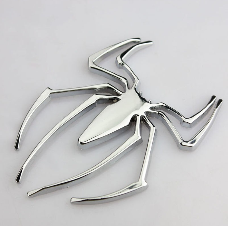 Three-dimensional Car Stickers Metal Spider Car Stickers Personalized Car Stickers Decorative Stickers A-1563