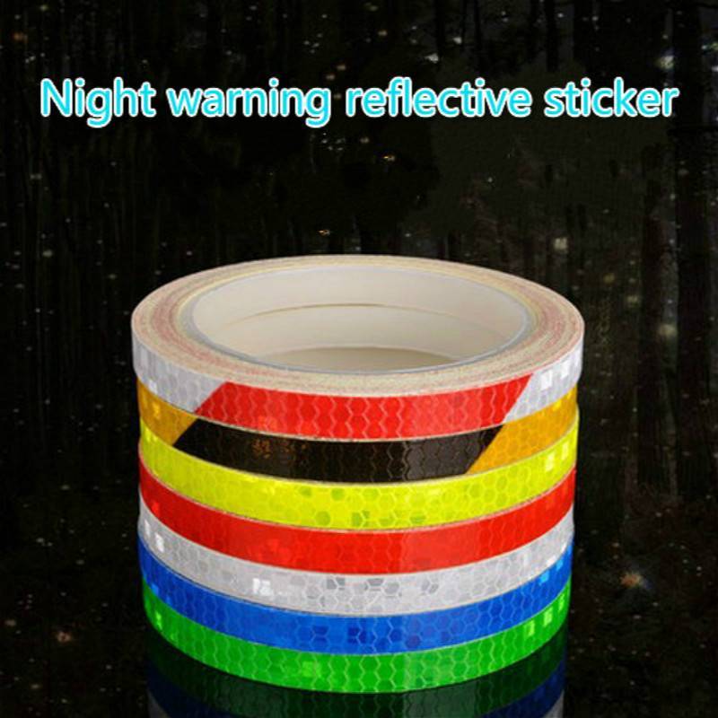 8 meters luminous safety equipment motorcycle car wheel body sticker bicycle reflective stickers J-11-5