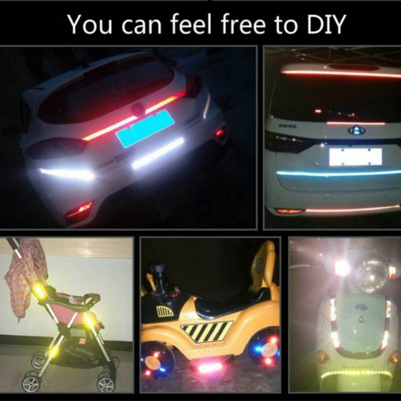 8 meters luminous safety equipment motorcycle car wheel body sticker bicycle reflective stickers J-11-5