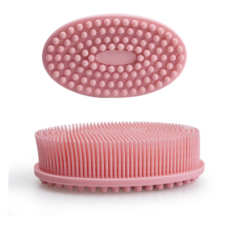 Loofah Exfoliating Body Scrubber 2 In 1 Face And Body Silicone Scrubber - Silicone Shower Brush Bath Sponge Loofah C-349