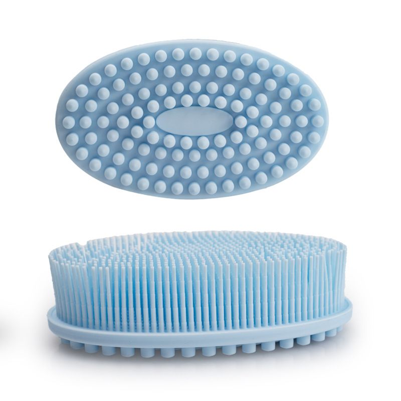 Loofah Exfoliating Body Scrubber 2 In 1 Face And Body Silicone Scrubber - Silicone Shower Brush Bath Sponge Loofah C-349