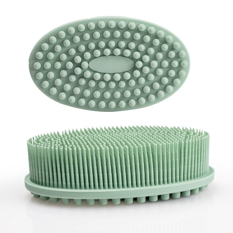 Loofah Exfoliating Body Scrubber 2 In 1 Face And Body Silicone Scrubber - Silicone Shower Brush Bath Sponge Loofah C-349