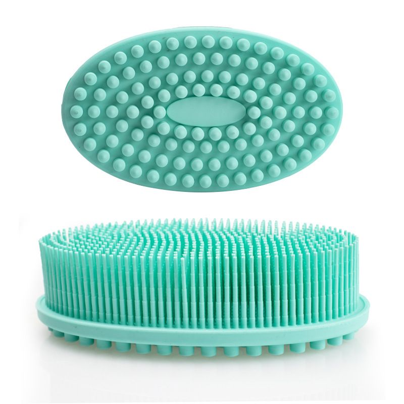 Loofah Exfoliating Body Scrubber 2 In 1 Face And Body Silicone Scrubber - Silicone Shower Brush Bath Sponge Loofah C-349