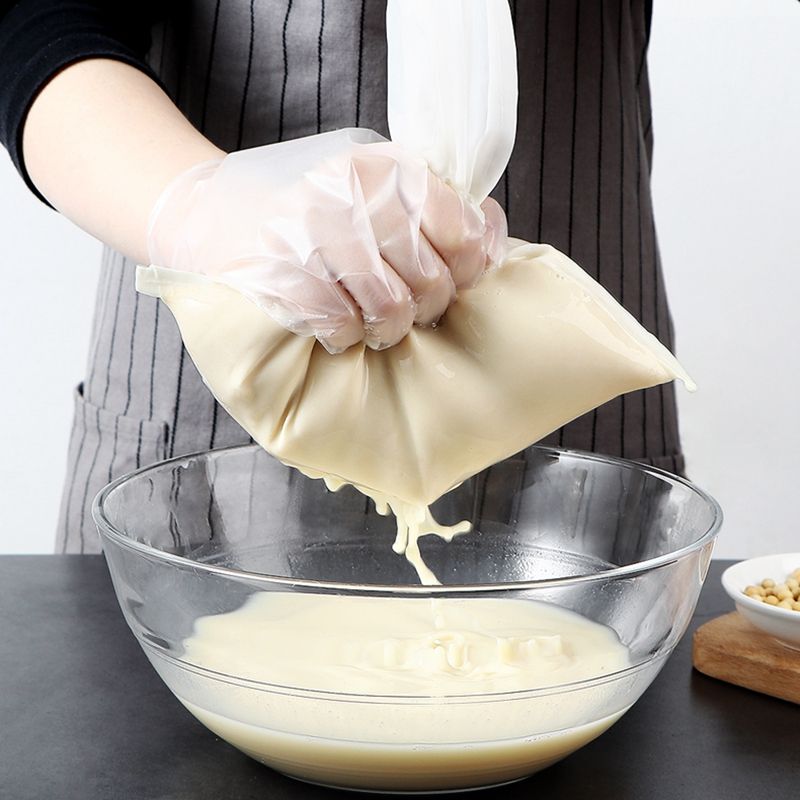 20*30cm  100mesh Soy Milk Wine Filter Bag Nut Milk Bag Tea Coffee Oil Yogurt Filter Net Mesh Kitchen Food Reusable Nylon Filter Bags Strainer &