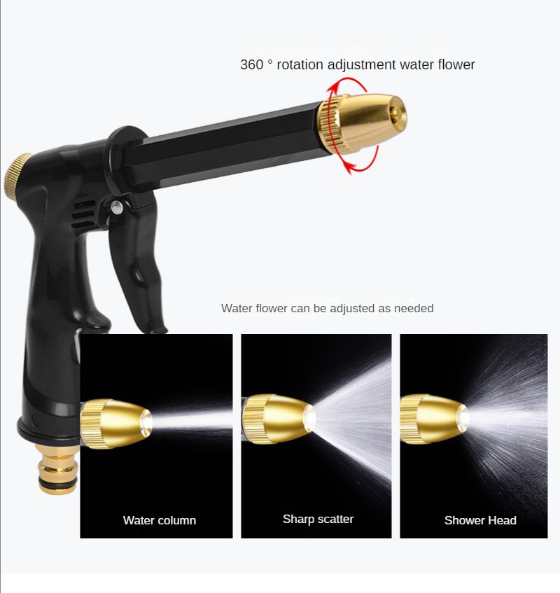 Garden Water Spray Lawn Sprinkler Car Wash Water Gun Ajustable Hose Nozzles High Pressure Power Washer C-129