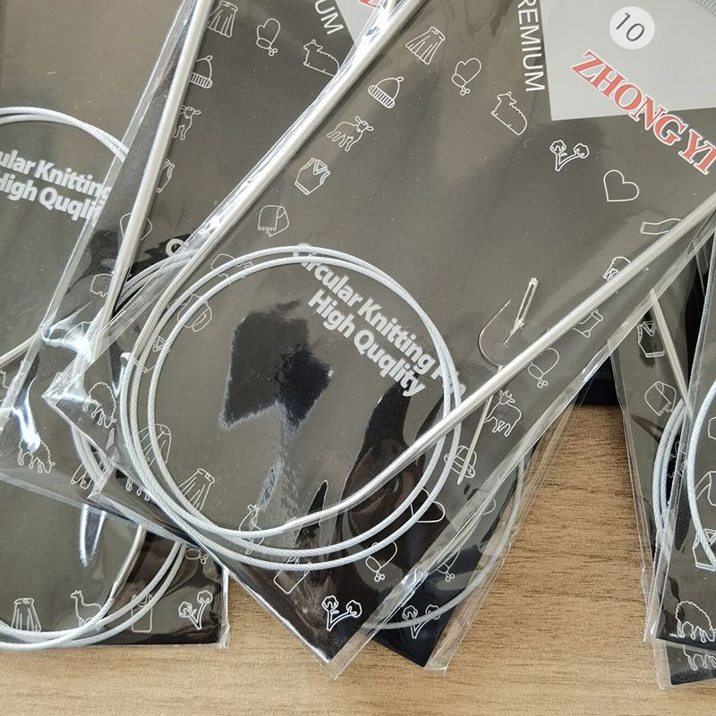 11pcs/set Knitting Tool Sweater Needle Stainless Rigid Ring Needle 80cm English Version 11 Payments E-337
