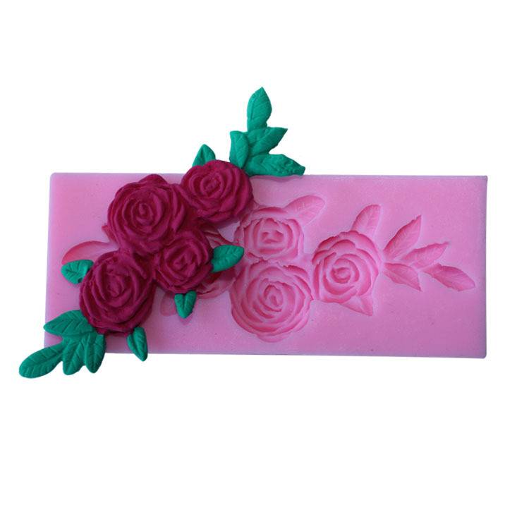 Tree Rose Flower Form Silicone Molds Cookie Cutter Cake Decorating Tools Wedding Fondant Decoration D12--3