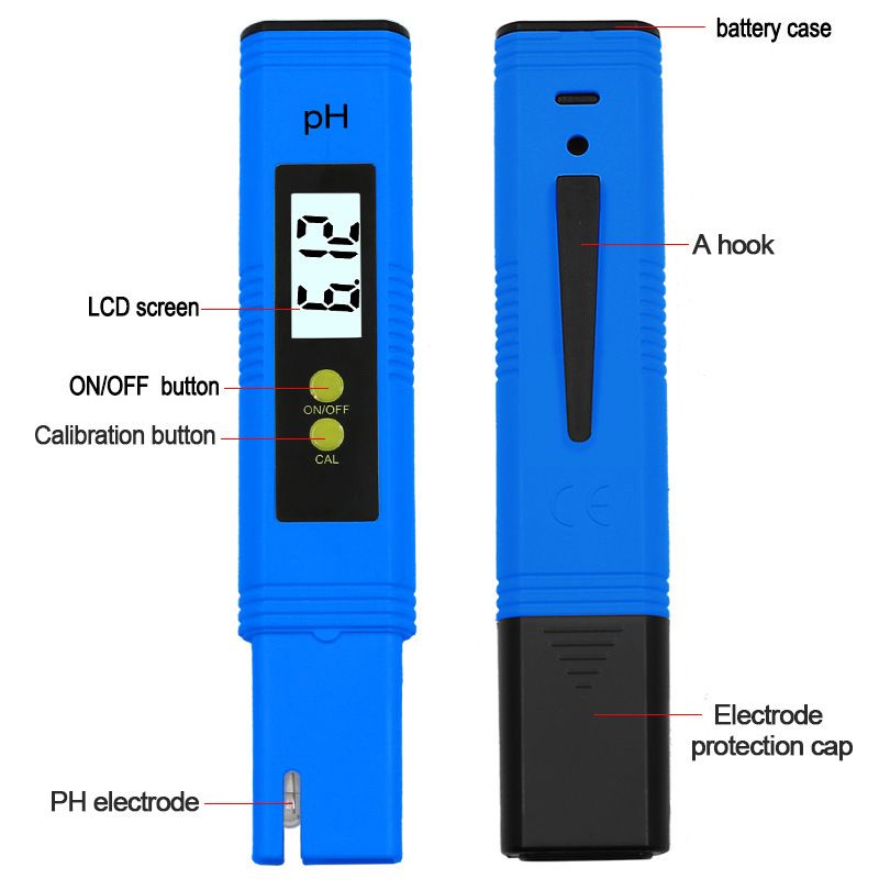 Shawty 1pc 0-14 PH Test Pen, Water Quality Tester, Portable High Precision PH Acidity Meter, Pocket Portable PH Meter Tester Wit C-393