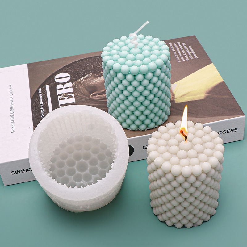 3d Cylinder Candle Mold Diy Silicone Candle Mold Cake Resin Molds 3d Art Wax Candle Making Mould Silicone Handmade
 Soap Molds E-1316