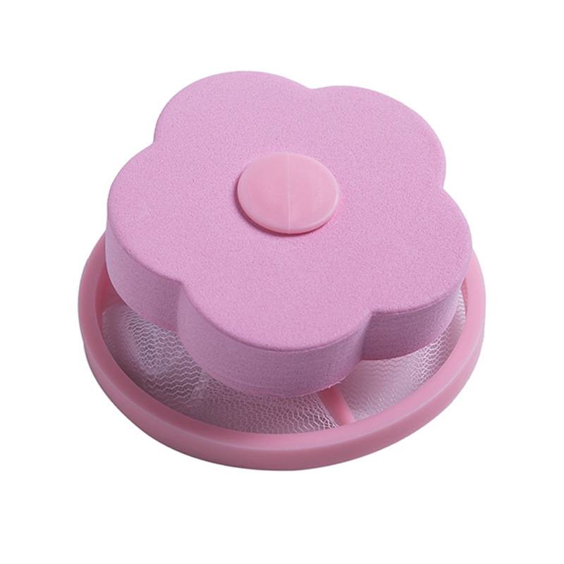 1pc Washing machine hair remover decontamination filter sponge flower shape net bag cleaning hair filterE-753