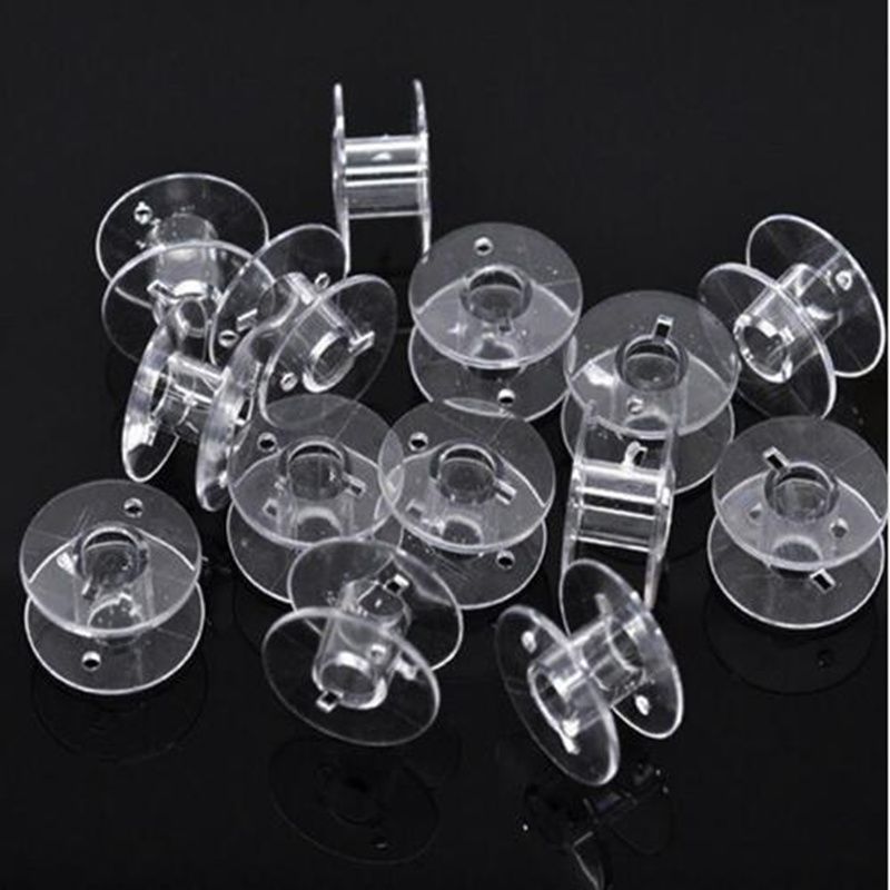 25 Empty Box Bobbins Sewing Machine Spools Plastic Household Coils Reel Part Bobbin with Thread Storage Case Box Sewing Tools E-802