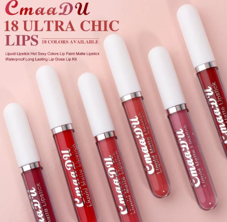 Cmaadu 18 Colors Waterproof Liquid Lipsticks Lip Makeup Matte Velvet Lipstick Lip Gloss Cosmetic Nude Long Lasting Cosmestics  B2-688 view 2