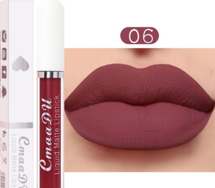 Cmaadu 18 Colors Waterproof Liquid Lipsticks Lip Makeup Matte Velvet Lipstick Lip Gloss Cosmetic Nude Long Lasting Cosmestics  B2-688 view 10