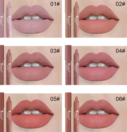 Matte lipstick 12 colors waterproof long lasting sexy red lipstick makeup B2-582 view 4