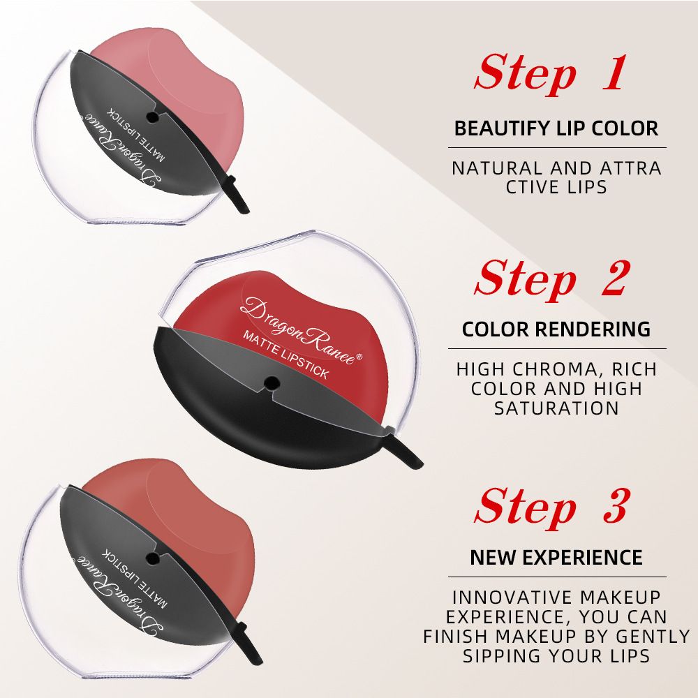Matte Lipstick Easy To Use Lip Lipstick Waterproof Long Lasting High Pigmented Non-stick Cup Lip Gloss Fashion Girls Lip Makeup  B2-914 view 5