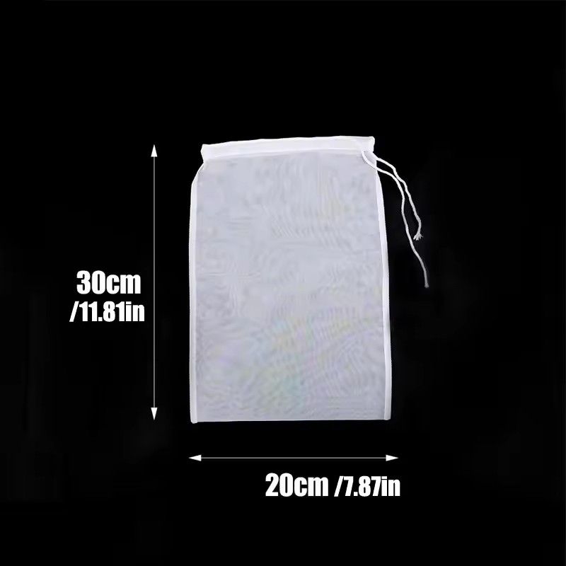 20*30cm  100mesh Soy Milk Wine Filter Bag Nut Milk Bag Tea Coffee Oil Yogurt Filter Net Mesh Kitchen Food Reusable Nylon Filter Bags Strainer &