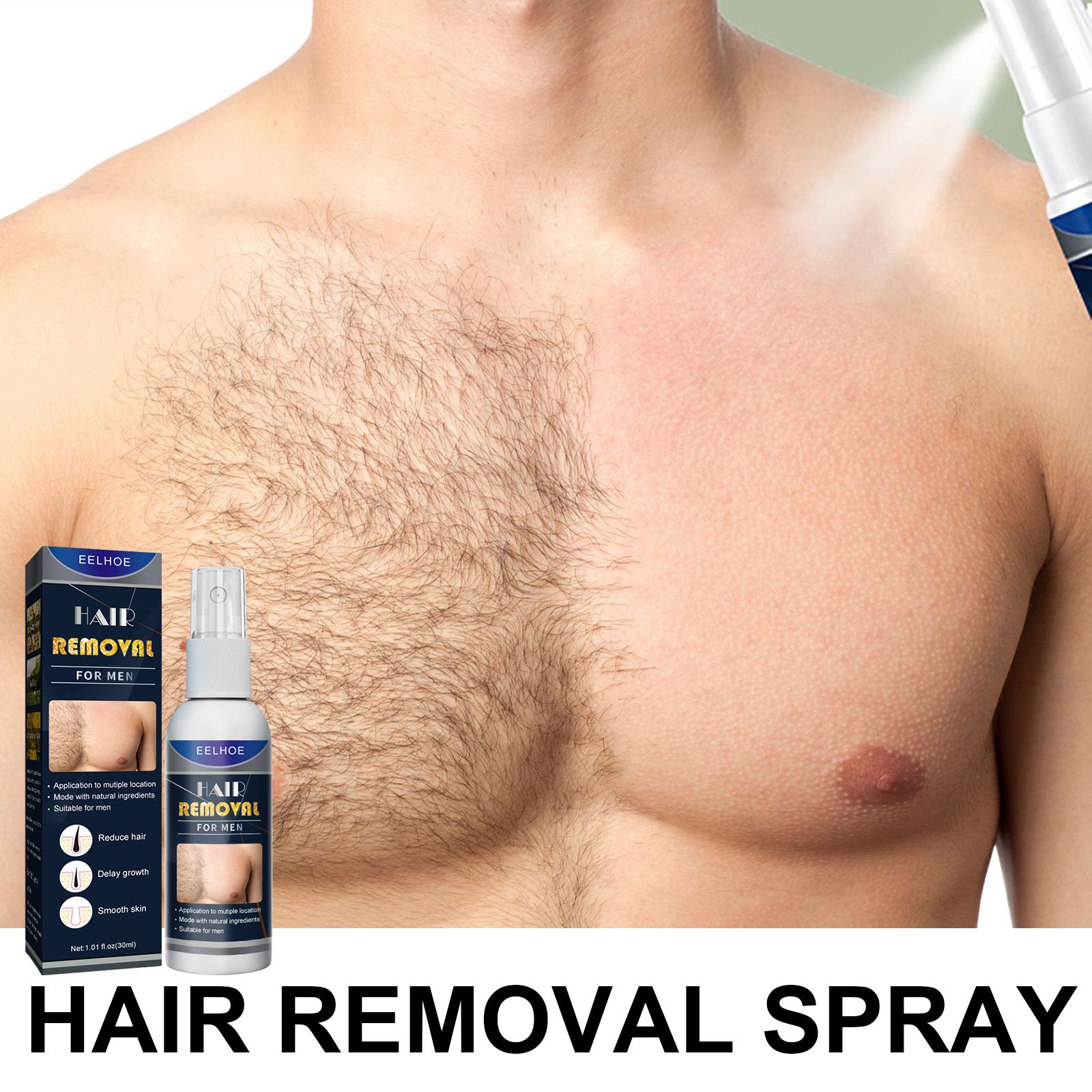 30ml Professional Supernatural Painless Permanent Hair Removal Spray Women/men Whole Body Hair Removal Cream B2-779