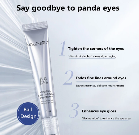 Cream with vitamin A, anti-wrinkle cream, anti-aging, removes dark circles, cares for eyes against puffiness and bags B2-619