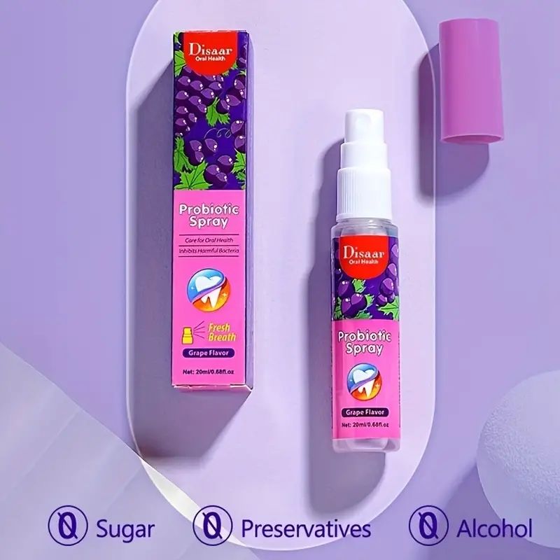 20ml Breath Freshener Spray Lemon Grape Mint Flavor Female Spray Male Kissing Artifact Portable Spray Breath Mouth Cleaning B2-945
