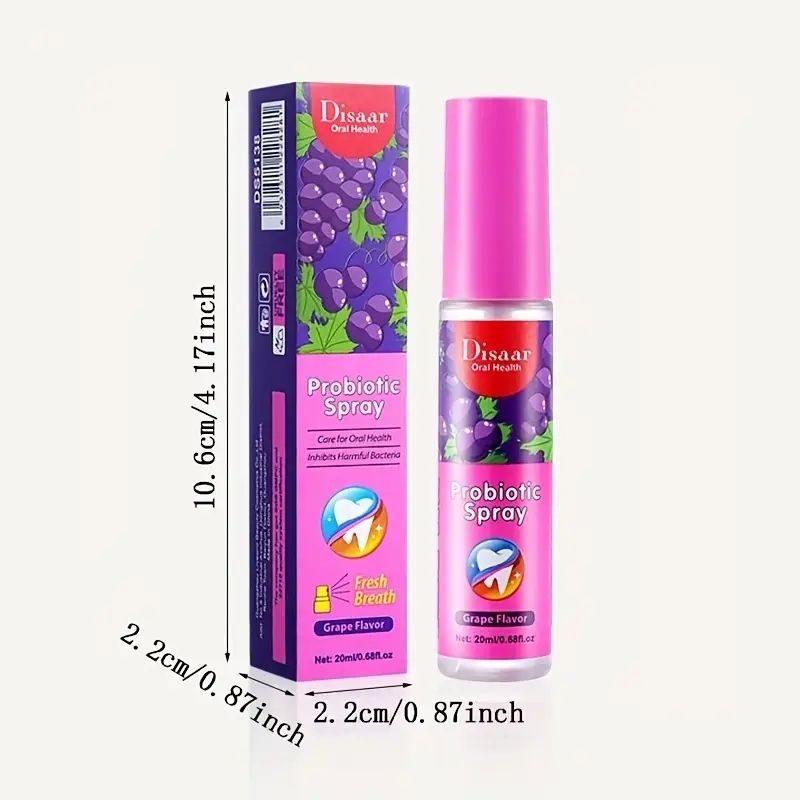 20ml Breath Freshener Spray Lemon Grape Mint Flavor Female Spray Male Kissing Artifact Portable Spray Breath Mouth Cleaning B2-945