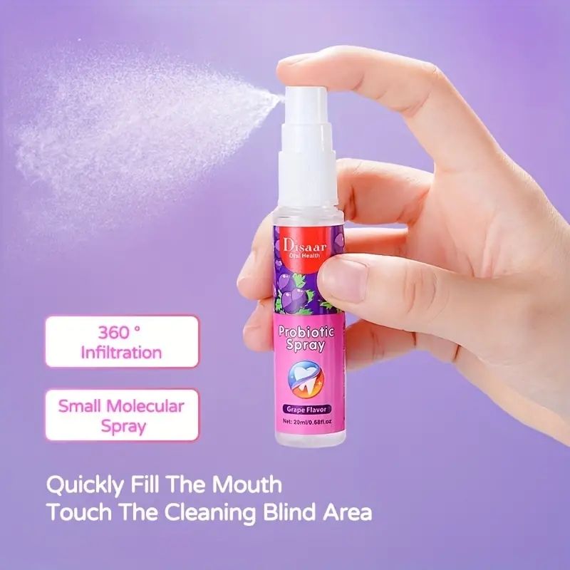 20ml Breath Freshener Spray Lemon Grape Mint Flavor Female Spray Male Kissing Artifact Portable Spray Breath Mouth Cleaning B2-945