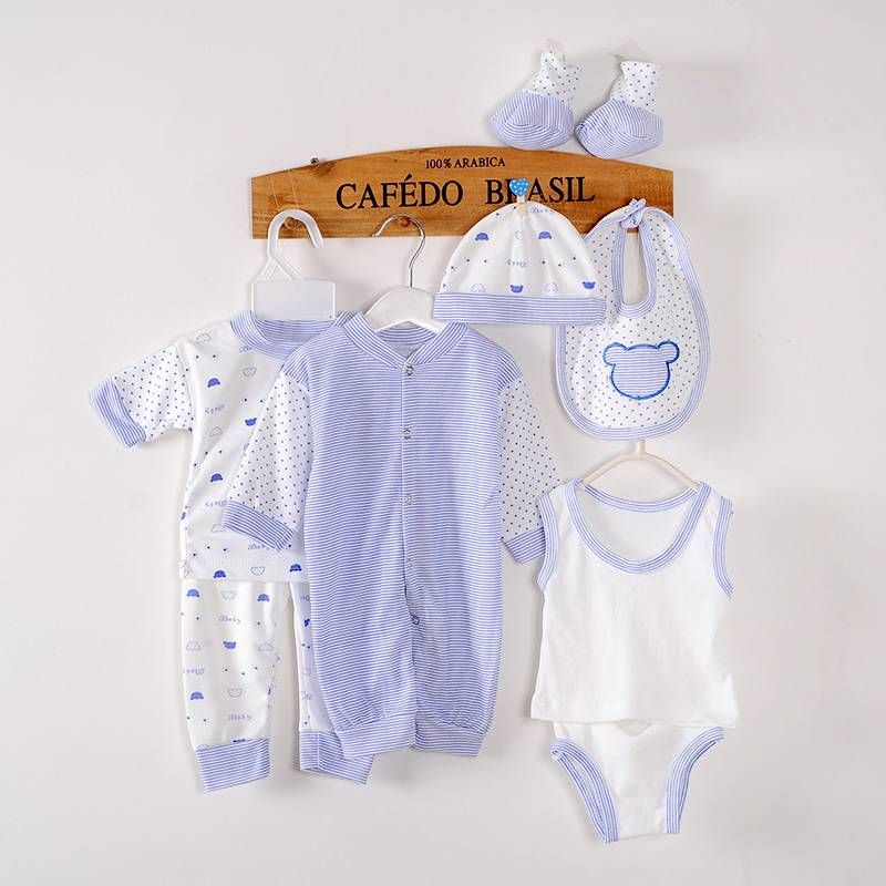 8Piece/0-3Months/Spring Autumn Newborn Baby Tracksuit 100% Cotton Kids Clothes Suit Unisex Infant Boys Girls Clothing Set BC1002 M-72