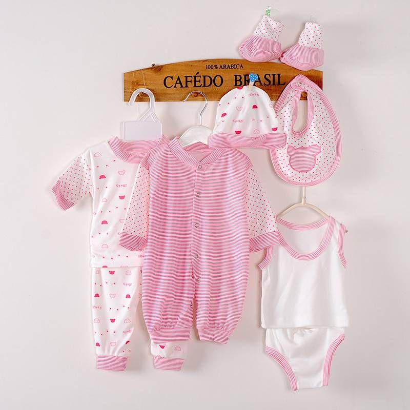 8Piece/0-3Months/Spring Autumn Newborn Baby Tracksuit 100% Cotton Kids Clothes Suit Unisex Infant Boys Girls Clothing Set BC1002 M-72