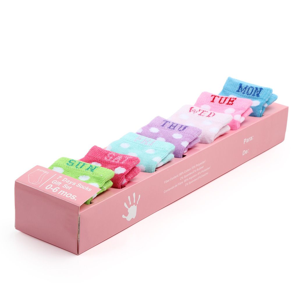 Baby boxed socks Weekly socks Spring and Summer baby socks gift box 7 pairs of baby socks