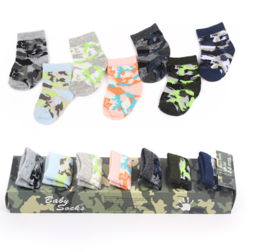 Baby boxed socks Weekly socks Spring and Summer baby socks gift box 7 pairs of baby socks