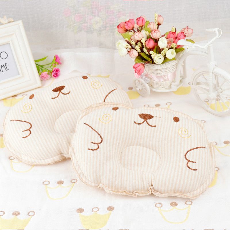 Natural organic colored cotton baby styling pillow Baby pillow Newborn cotton pillow anti-head baby pillow L--14