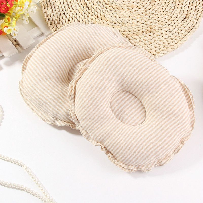 Natural organic colored cotton baby styling pillow Baby pillow Newborn cotton pillow anti-head baby pillow L--14