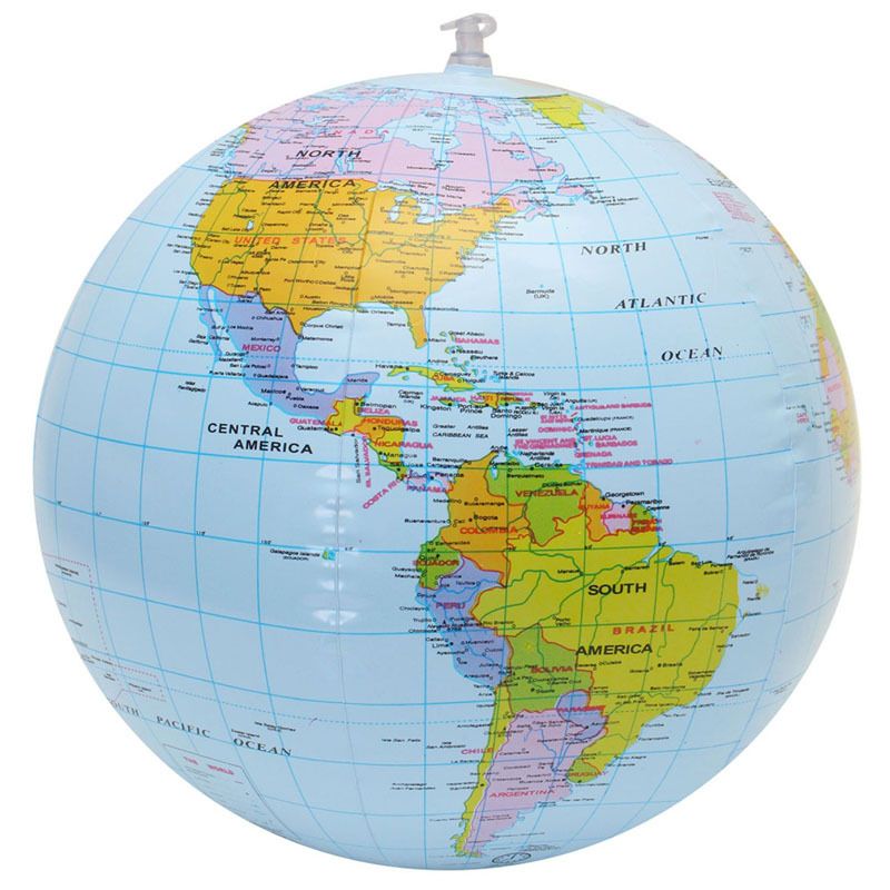 16 inch early education inflatable earth world geography earth map balloon toy beach ball language learning tool C-417