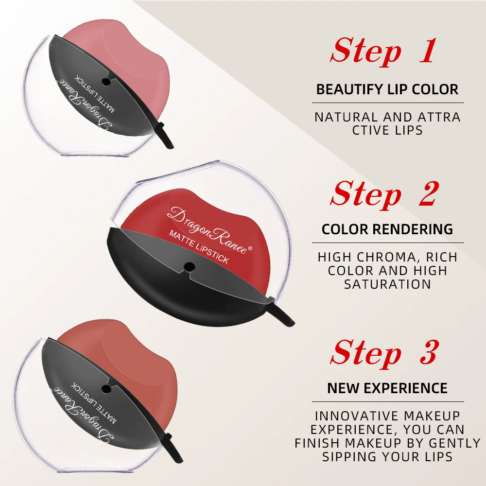 Matte Lipstick Easy To Use Lip Lipstick Waterproof Long Lasting High Pigmented Non-stick Cup Lip Gloss Fashion Girls Lip Makeup  B2-914 view 6